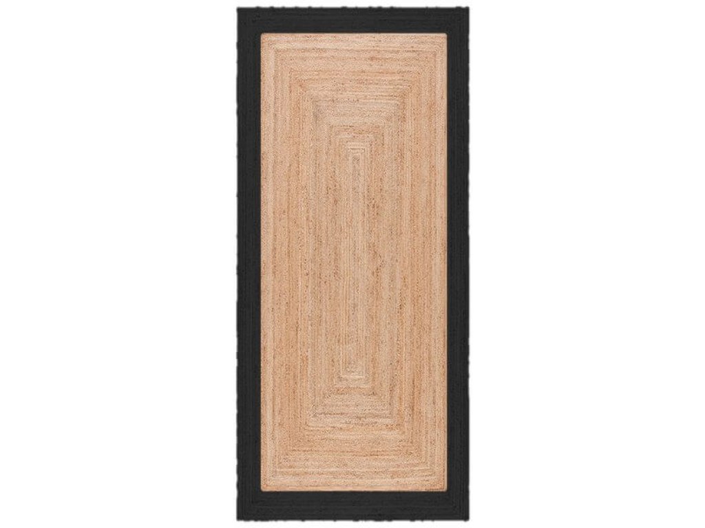 Χαλί Γιούτα Ορθογώνιο Μαύρο Βαμβακερό Γαρύφαλλο | Γαρύφαλλο - Λευκά Είδη